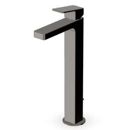 JINGLE MITIGEUR LAVABO ALLONGÉ AVEC VIDAGE METAL BLACK
