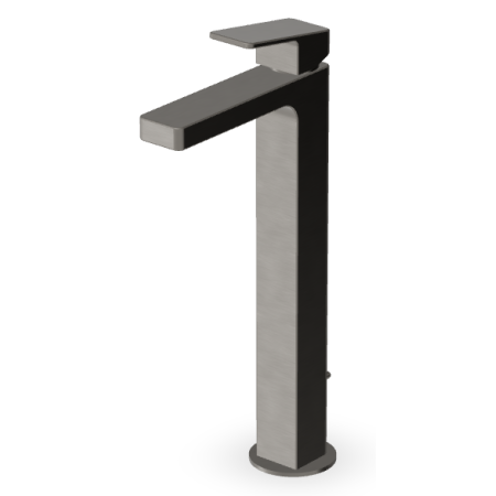 JINGLE MITIGEUR LAVABO PROLONGÉ AVEC VIDAGE METAL NOIR BROSSÉ