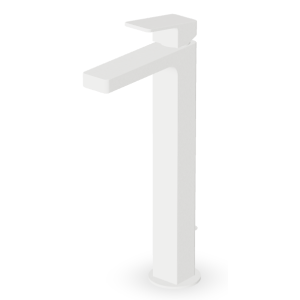 JINGLE MITIGEUR LAVABO ALLONGÉ AVEC VIDAGE BLANC MAT EMBOSSÉ