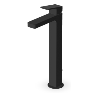 JINGLE MITIGEUR LAVABO ALLONGÉ AVEC VIDAGE NOIR MAT EMBOSSÉ