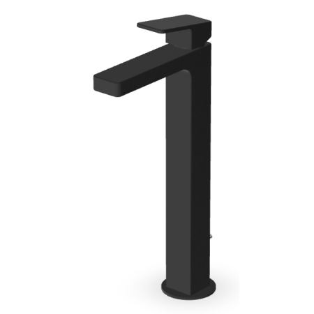 JINGLE MITIGEUR LAVABO ALLONGÉ AVEC VIDAGE NOIR MAT EMBOSSÉ