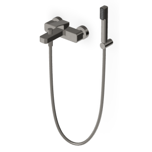 JINGLE MITIGEUR BAIN-DOUCHE EXTÉRIEUR METAL NOIR BROSSÉ