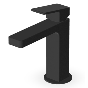 JINGLE MITIGEUR LAVABO SANS VIDAGE NOIR MAT EMBOSSÉ