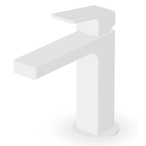 JINGLE MITIGEUR LAVABO SANS VIDAGE BLANC MAT GRAINÉ