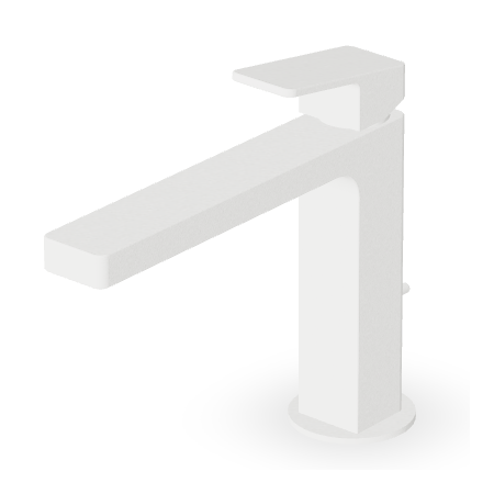 JINGLE MITIGEUR LAVABO AVEC VIDAGE BLANC MAT GRAINÉ