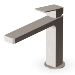 JINGLE MITIGEUR LAVABO SANS VIDAGE BEC ALLONGÉ NICKEL BROSSÉ