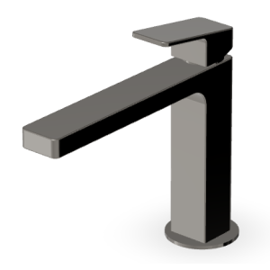 JINGLE MITIGEUR LAVABO SANS VIDAGE BEC LONG METAL BLACK