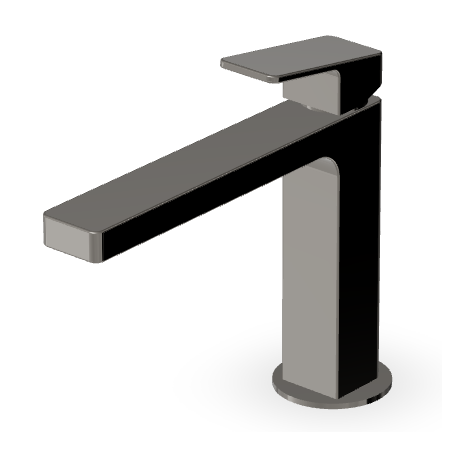 JINGLE MITIGEUR LAVABO SANS VIDAGE BEC LONG METAL BLACK