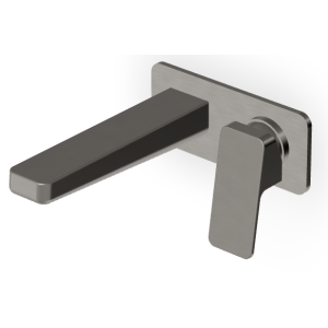 JINGLE MITIGEUR LAVABO MURAL 180MM METAL NOIR BROSSÉ