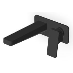JINGLE MITIGEUR LAVABO MURAL 180MM NOIR MAT EMBOSSÉ
