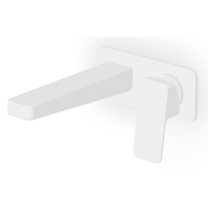 JINGLE MITIGEUR LAVABO MURAL 180MM BLANC MAT EMBOSSÉ