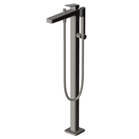 JINGLE MITIGEUR DE BAIN AUTOPORTANT AVEC DÉVIATEUR METAL NOIR BROSSÉ