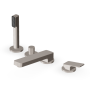 JINGLE MITIGEUR BORD DE BAIGNOIRE 4 TROUS NICKEL BROSSÉ