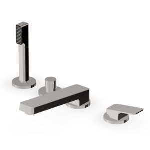 JINGLE MITIGEUR BORD DE BAIGNOIRE 4 TROUS NICKEL