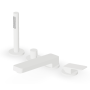 JINGLE MITIGEUR BORD DE BAIGNOIRE 4 TROUS BLANC MAT EMBOSSÉ