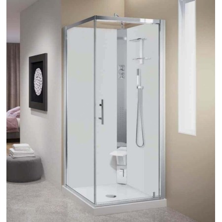 CRYSTAL G CABINE MULTIFONCTION 1 PORTE BATTANTE +1 CÔTÉ FIXE