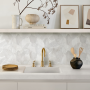 FABULA WALL DECORO GLAM BIANCO TOUCH 33X100 Rectifié