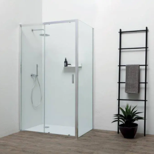 FAST CABINE DE DOUCHE D'ANGLE PORTE COULISSANTE + PANNEAU FIXE