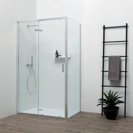 FAST CABINE DE DOUCHE D'ANGLE PORTE COULISSANTE + PANNEAU FIXE