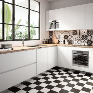 PATCHWORK B&W BLACK 20X20