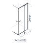 ANTA DX X FILO PLUS ANGLE 2 BATTANTS