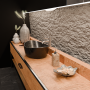 PAN MITIGEUR LAVABO AVEC VIDAGE NICKEL BROSSÉ