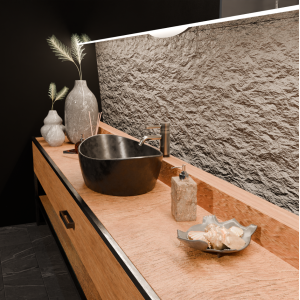 PAN MITIGEUR LAVABO AVEC VIDAGE NICKEL