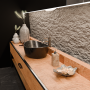 PAN MITIGEUR LAVABO AVEC VIDAGE NICKEL