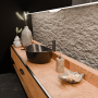 PAN MITIGEUR LAVABO AVEC VIDAGE NOIR MAT
