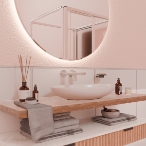 BRIM MITIGEUR LAVABO ENCASTRÉ 225MM NICKEL BROSSÉ