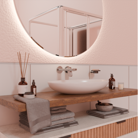 BRIM MITIGEUR LAVABO ENCASTRÉ 180MM CHROME