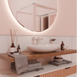 BRIM MITIGEUR LAVABO ENCASTRÉ 180MM NICKEL BROSSÉ