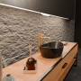 PAN MITIGEUR LAVABO PROLONGÉ SANS VIDAGE OR BROSSÉ