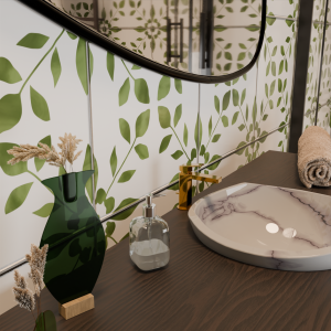 JINGLE MITIGEUR LAVABO AVEC VIDAGE OR