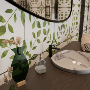 JINGLE MITIGEUR LAVABO AVEC VIDAGE NOIR MAT EMBOSSÉ