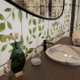 JINGLE MITIGEUR LAVABO AVEC VIDAGE NOIR MAT EMBOSSÉ