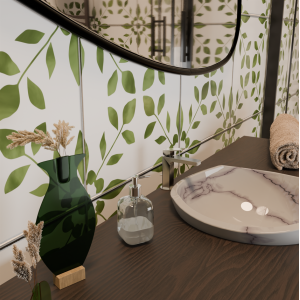JINGLE MITIGEUR LAVABO AVEC VIDAGE NICKEL