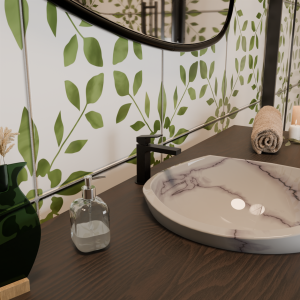 JINGLE MITIGEUR LAVABO SANS VIDAGE NOIR MAT EMBOSSÉ