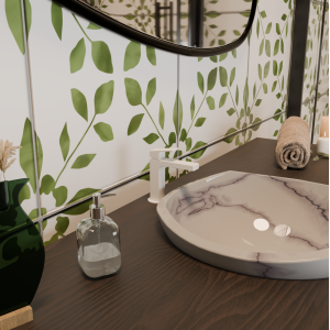 JINGLE MITIGEUR LAVABO SANS VIDAGE BLANC MAT GRAINÉ