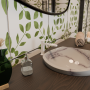 JINGLE MITIGEUR LAVABO AVEC VIDAGE BLANC MAT GRAINÉ