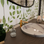 JINGLE MITIGEUR LAVABO AVEC VIDAGE OR BROSSÉ