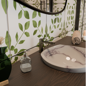 JINGLE MITIGEUR LAVABO AVEC VIDAGE METAL NOIR BROSSÉ