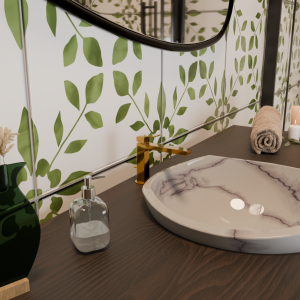 JINGLE MITIGEUR LAVABO AVEC VIDAGE OR