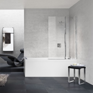 YOUNG 3V PAROI DE BAIGNOIRE 1 PORTE PIVOTANTE + 1 FIXE EN LINEA