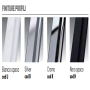 YOUNG 2GS+F ANGLE 1 PORTE PLIANTE + 1 CÔTÉ FIXE MONTANT CHROME BRILLANT VERRE TRANSPARENT