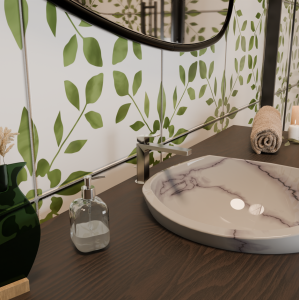 JINGLE MITIGEUR LAVABO AVEC VIDAGE NICKEL