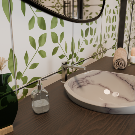 JINGLE MITIGEUR LAVABO AVEC VIDAGE NICKEL