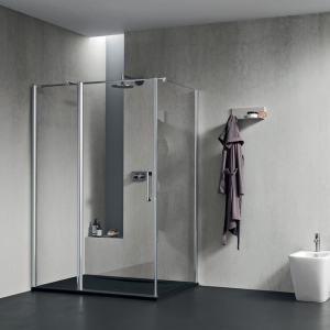 DEDALO ANGLE PLUS 1 PORTE BATTANTE + 1 CÔTÉ FIXE