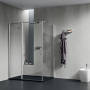 DEDALO ANGLE PLUS 1 PORTE BATTANTE + 1 CÔTÉ FIXE