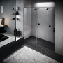 OPERA 2PH NICHE 1 PORTE COULISSANTE MONTANT CHROME BRILLANT VERRE TRANSPARENT